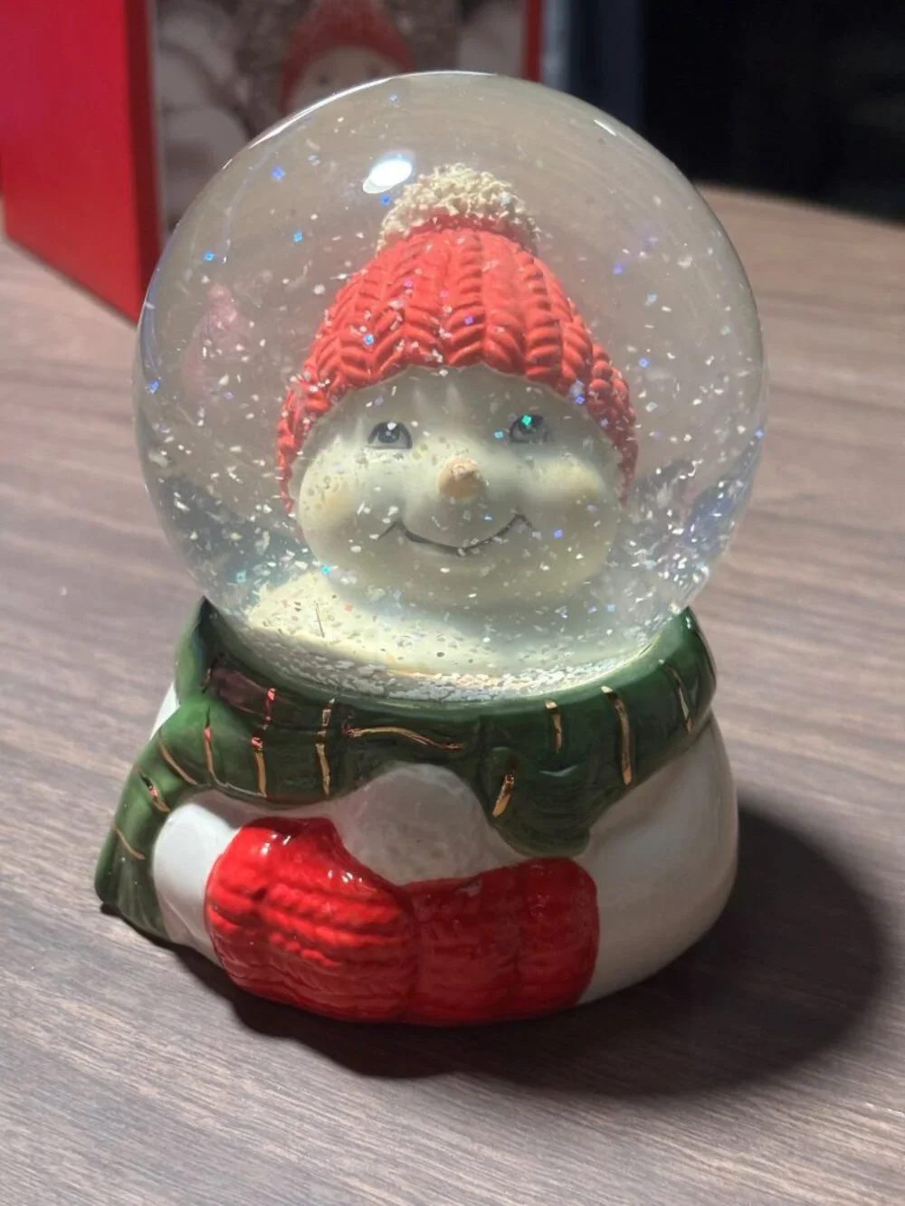 Lenox American By Design Friendly Faces Snowman Snow Globe Vintage 2005
